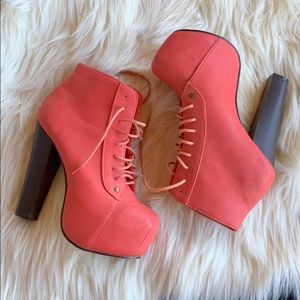 Pink booties